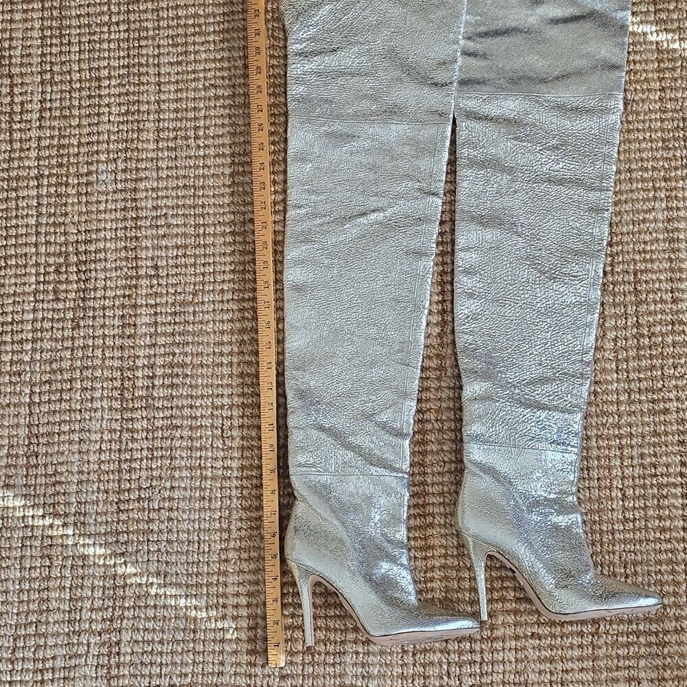 1295$ Brother Vellies Allora Over the Knee Metallic Pointed Toe Boot Size 7 - Picture 10 of 11